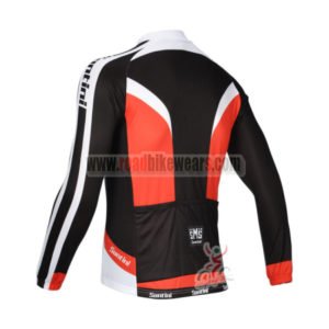 2013 Team Santini Biking Long Jersey Black White