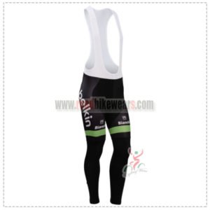 2014 Team Belkin Cycling Long Bib Pants Green Black