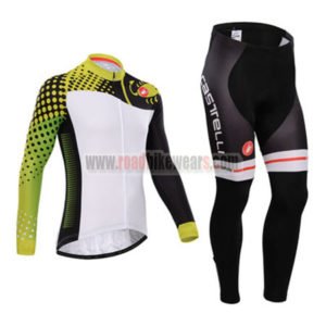2014 Team Castelli Cycling Long Kit Yellow Green White