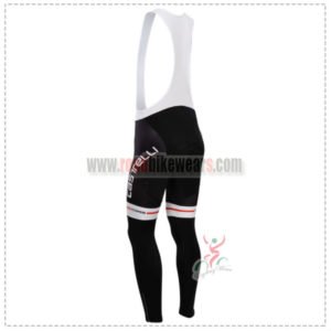 2014 Team Castelli Riding Long Bib Pants Black White