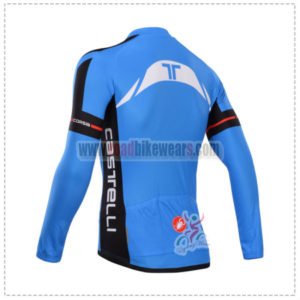 2014 Team Castelli Riding Long Jersey Blue White