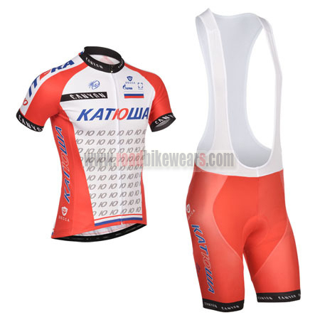 color esposa cable 2014 Team KATUSHA Russian Cycle Clothing Bicycle Jersey and Padded Bib  Shorts Ropa De Ciclismo White Red | Road Bike Wear Store
