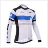 2014 Team NALINI Cycling Long Jersey White Blue