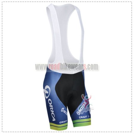 2014 Team ORICA GreenEDGE Cycling Bib Shorts White Blue