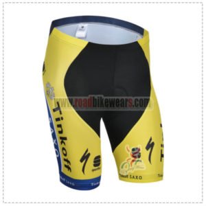 2014 Team SAXO BANK Cycling Shorts Yellow Blue