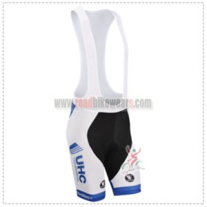 2014 Team UHC Cycling Bib Shorts White Blue