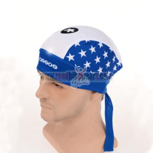 2015 Team ASSOS Bicycle Bandana White Blue