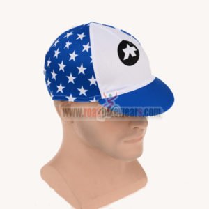 2015 Team ASSOS Cycling Cap White Blue