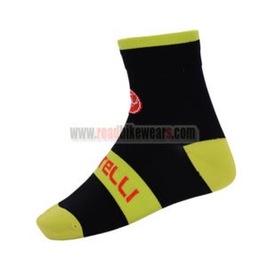 2015 Team Castelli Cycling Socks Black Green