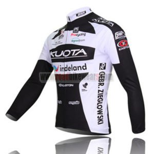 2010 Team KUOTA Bicycle Long Jersey Black White