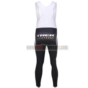 2011 Team TREK Biking Long Bib Pants White Black