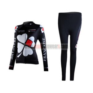 2012 Team FDJ Women's Cycle Kit Long Sleeve