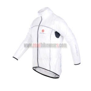 2013 Team Castelli Cycle Windbreaker Raincoat White
