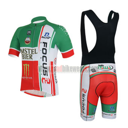 2013 Team FOCUS Biking Uniform Cycle Jersey and Padded Bib Roupas Bicicleta Red | Bike Wear Store