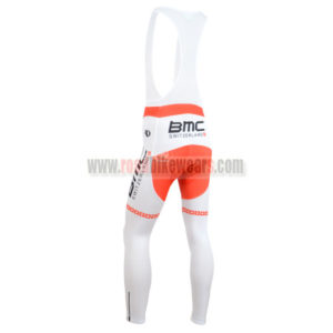 2014 Team BMC Riding Long Bib Pants Red White Cross