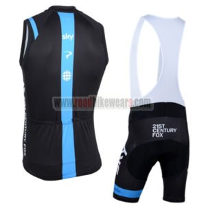 2014 Team SKY Cycling Vest Tank Top Jersey Bib Kit Black