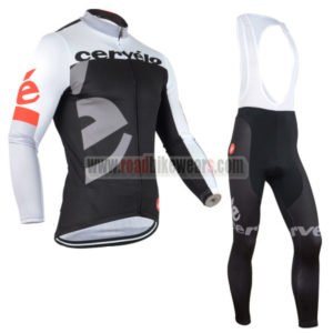 2015 Team Cervelo Cycling Long Bib Kit Black