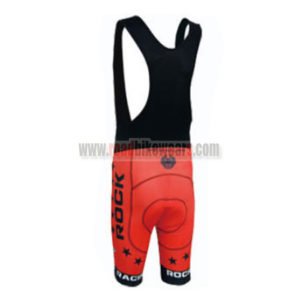 2015 Team ROCK RACING Cycling Black Bib Shorts Red