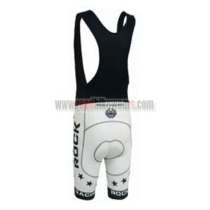 2015 Team ROCK RACING Cycling Black Bib Shorts White