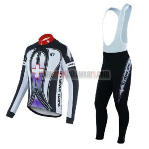 2010 Team Pearl Izumi Cycling Long Bib Kit Black Cross