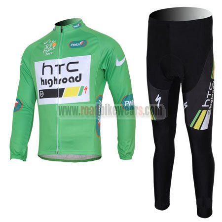 2011 Team HTC Highroad Cycling Long Kit Green 2011 Team HTC Highroad Cycling Long Kit Green