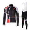 2012 Team PINARELLO Cycling Long Bib Kit Black Red