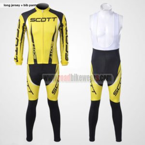 2012 Team SCOTT Cycling Long Bib Kit Yellow