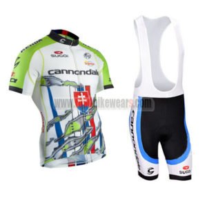 2015 Team Cannondale Sojasun Cycling Bib Kit Green Red Eyes