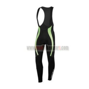 2015 Team Castelli Cycling Long Bib Pants Black Green