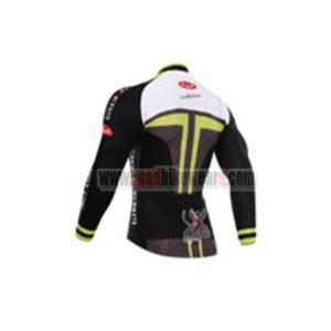 2015 Team Castelli Cycling Long Jersey Black White Green