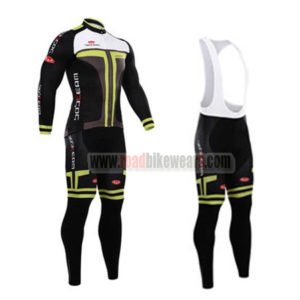 2015 Team Castelli Racing Long Bib Kit Black White Green