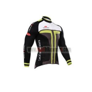 2015 Team Castelli Riding Long Jersey Black White Green