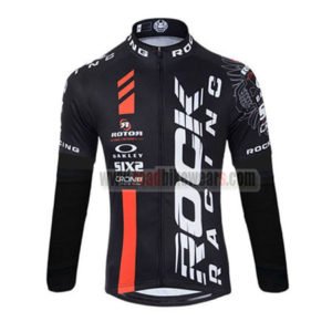 2015 Team ROCK RACING Riding Long Jersey Black Red