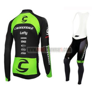 2016 Team Cannondale Riding Long Bib Suit Black Green