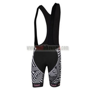 2016 Team Tinkoff SAXO BANK Womens Cycle Bib Shorts Black Pink