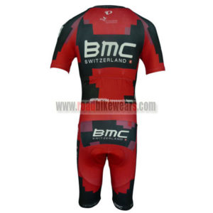 2014 Team BMC Short Sleeves Triathlon Cycle Apparel Skinsuit Red Black
