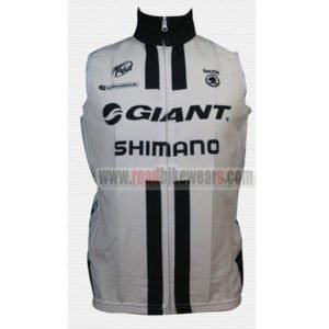 2014 Team GIANT SHIMANO Cycling Vest Sleeveless Waistcoat Rain-proof Windbreak White
