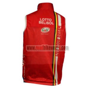 2014 Team LOTTO BELISOL Riding Vest Sleeveless Waistcoat Rain-proof Windbreak Red White