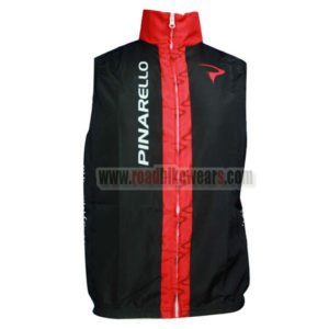 2014 Team PINARELLO Cycling Vest Sleeveless Waistcoat Rain-proof Windbreak Black Red