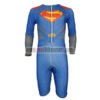 2015 Superman Long Sleeves Triathlon Biking Clothing Skinsuit Blue