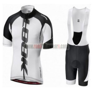 2016 Team ROCK RACING Cycling Bib Kit White Black