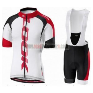 2016 Team ROCK RACING Cycling Bib Kit White Red Black