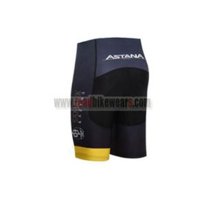 2017 Team ASTANA Bike Shorts Bottoms Black Yellow