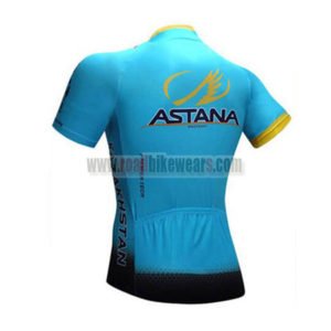 2017 Team ASTANA Biking Jersey Maillot Shirt Blue Black