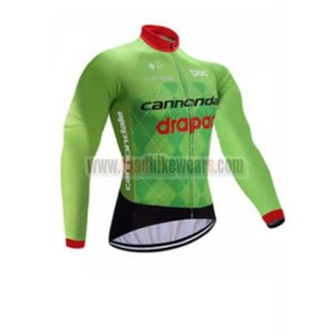2017 Team Cannondale drapac Biking Long Jersey Maillot Green Black