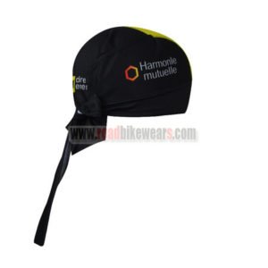 2017 Team Direct Energie VENDEE Riding Bandana Head Scarf Black Yellow