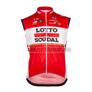2017 Team LOTTO SOUDAL Cycling Vest Sleeveless Waistcoat Rain-proof Windbreak Red