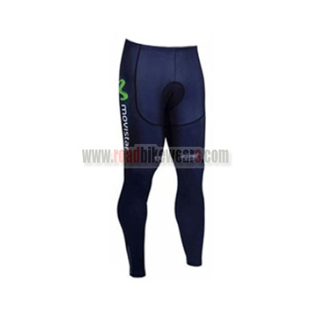 2017 Team Movistar Cycle Riding Padded Long Pants Tights Blue | Road Wear Store