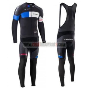 2017 Team ORBEA Cycle Long Bib Suit Black Blue White