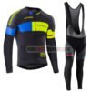 2017 Team ORBEA Riding Long Bib Suit Black Blue Yellow